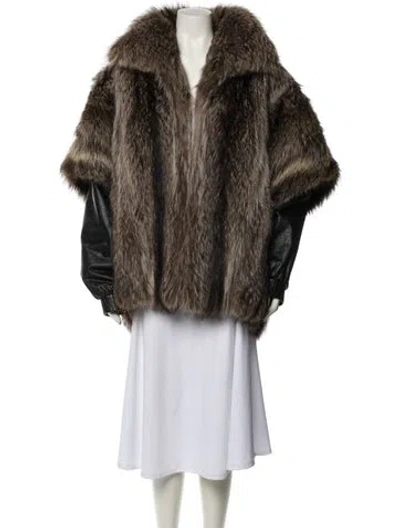 Pre-owned I.magnin Vintage Fur Fur Coat In Brown