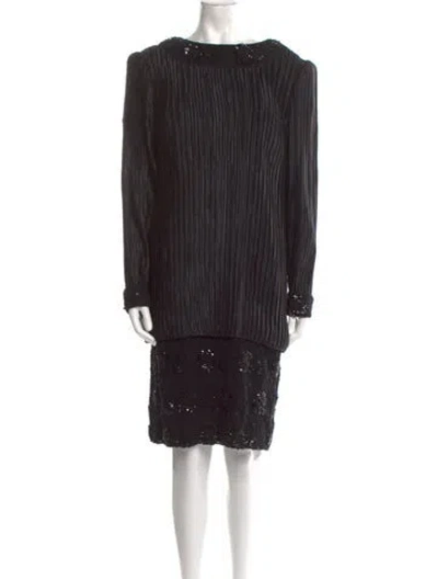 Pre-owned I.magnin Vintage Knee-length Dress In Black