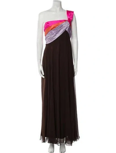 Pre-owned I.magnin Vintage Long Dress In Brown