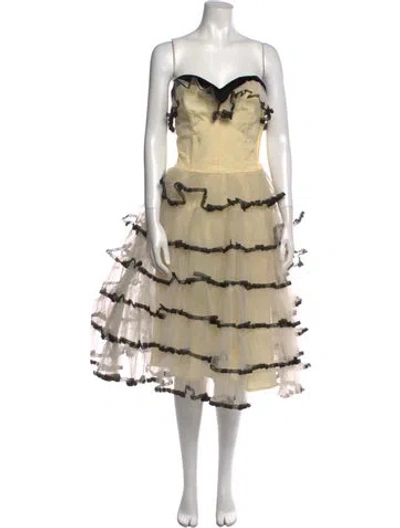 Pre-owned I.magnin Vintage Midi Length Dress In Neutral