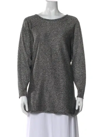 Pre-owned I.magnin Vintage Patterned Top In Gray