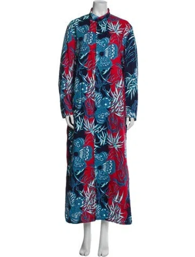 Pre-owned I.magnin Vintage Printed Coat In Blue