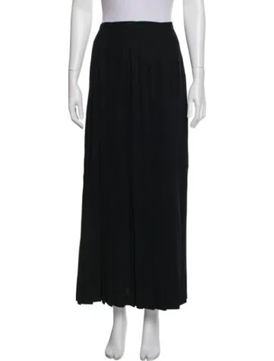 Pre-owned I.magnin Wool Long Skirt In Black