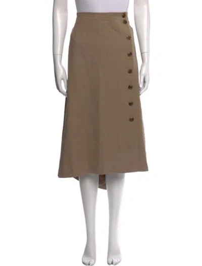 Pre-owned I.magnin Wool Midi Length Skirt In Neutral