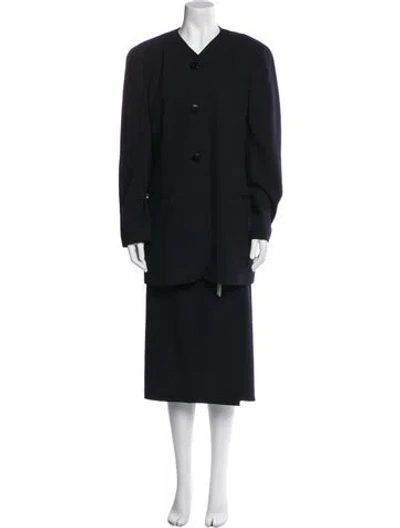 Pre-owned I.magnin Wool Skirt Suit In Black