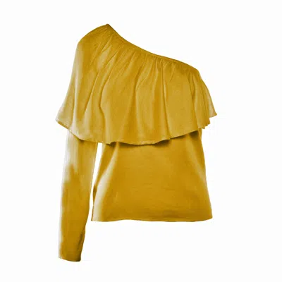 Imaima Women's The Ziba One-shoulder Blouse In Yellow