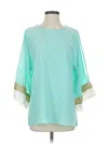 Iman 3/4 Sleeve Blouse In Blue