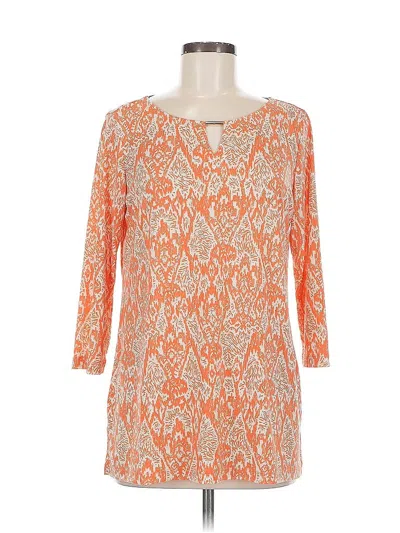 Pre-owned Iman 3/4 Sleeve Blouse In Orange