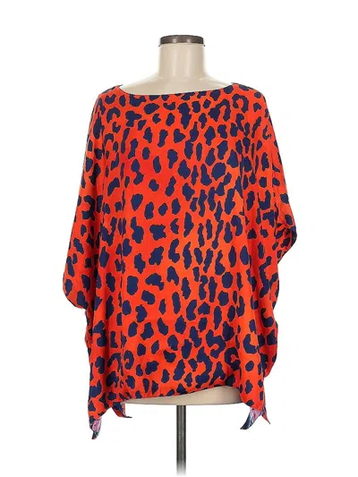 Pre-owned Iman 3/4 Sleeve Blouse In Orange