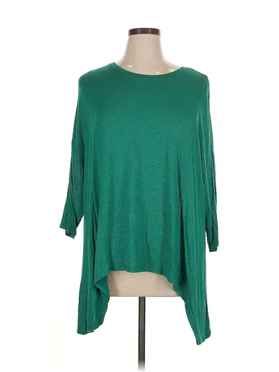 Pre-owned Iman 3/4 Sleeve T-shirt In Green