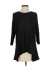 Iman 3/4 Sleeve Top Black Boatneck Tops In Black