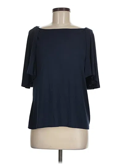 Pre-owned Iman 3/4 Sleeve Top Blue Boatneck Tops