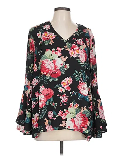 Pre-owned Iman 3/4 Sleeve T-shirt In Black