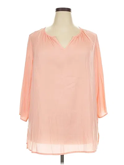 Pre-owned Iman 3/4 Sleeve T-shirt In Pink