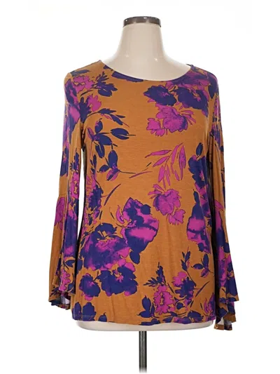 Pre-owned Iman 3/4 Sleeve T-shirt In Purple