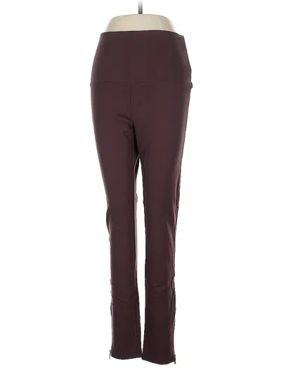 Pre-owned Iman Active Pants In Burgundy