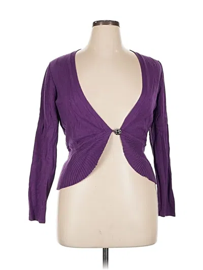 Pre-owned Iman Cardigan Sweater In Purple