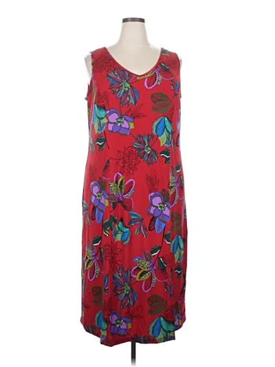 Pre-owned Iman Casual Dress In Burgundy