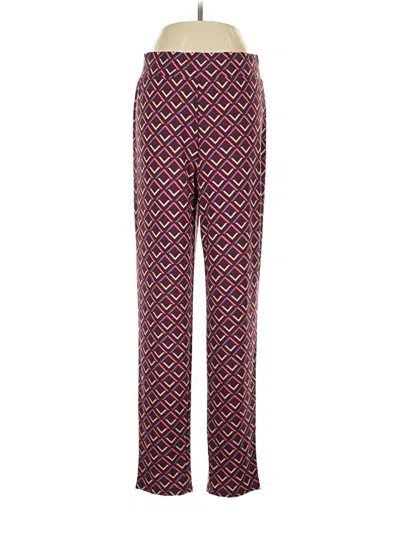 Pre-owned Iman Casual Pants In Burgundy