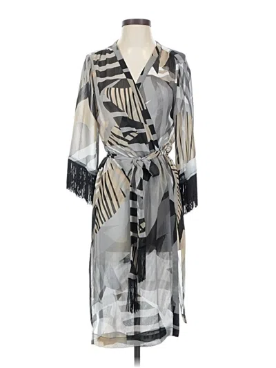 Pre-owned Iman Kimono In Silver
