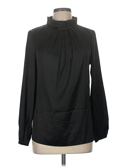 Pre-owned Iman Long Sleeve Blouse In Black