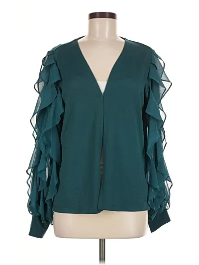 Pre-owned Iman Long Sleeve Blouse In Blue