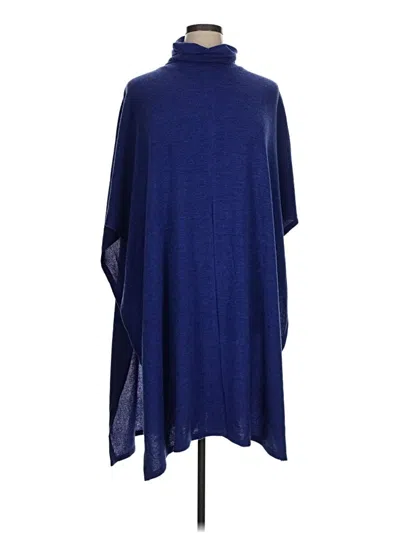 Pre-owned Iman Poncho In Blue