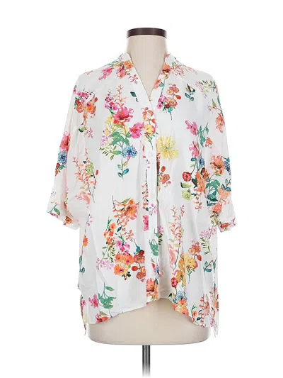 Pre-owned Iman Short Sleeve Blouse In Orange