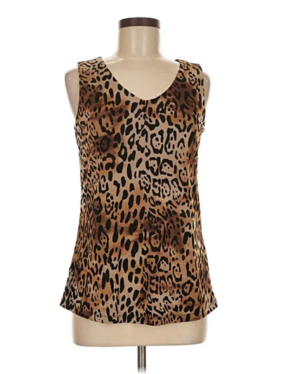 Pre-owned Iman Sleeveless Blouse In Brown