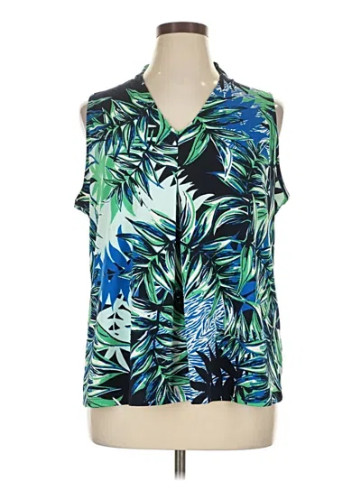 Pre-owned Iman Sleeveless Blouse In Green