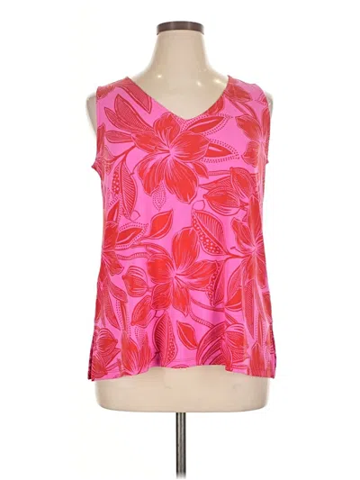 Pre-owned Iman Sleeveless Blouse In Pink