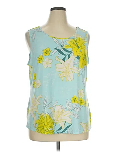 Pre-owned Iman Sleeveless Blouse In Teal