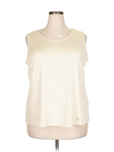 Pre-owned Iman Sleeveless Blouse In White