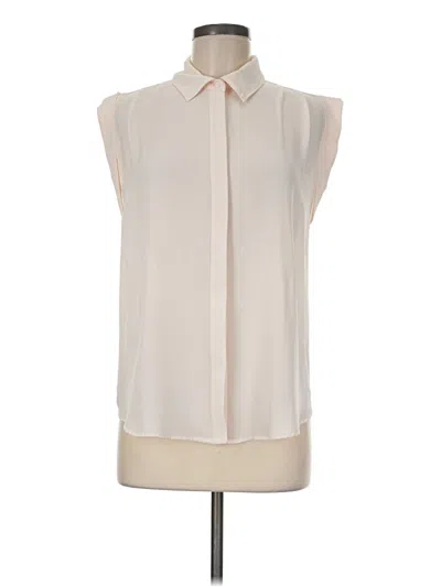 Pre-owned Iman Sleeveless Button Down Shirt In Ivory