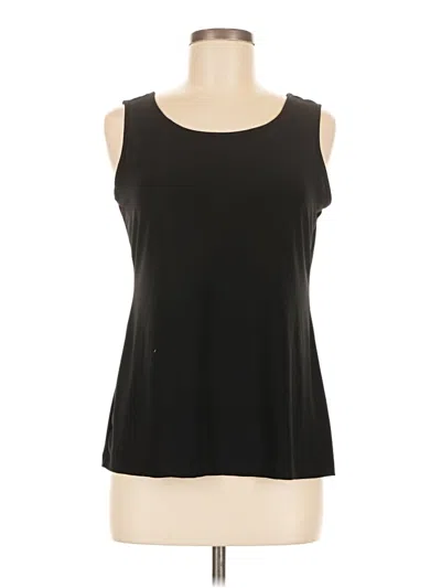 Pre-owned Iman Sleeveless Top Black Scoop Neck Tops