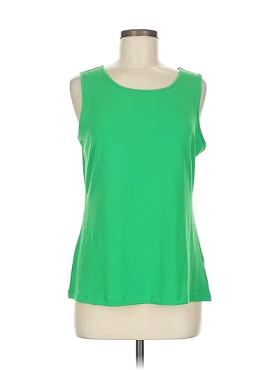 Pre-owned Iman Sleeveless Top Green Scoop Neck Tops