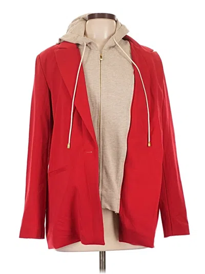 Pre-owned Iman Zip Up Hoodie In Red