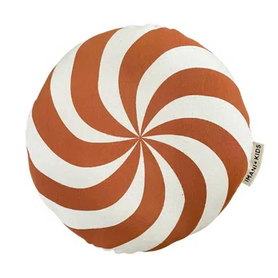 Imani Collective Christmas Collection Swirl Pillow In Peppermint In Brown