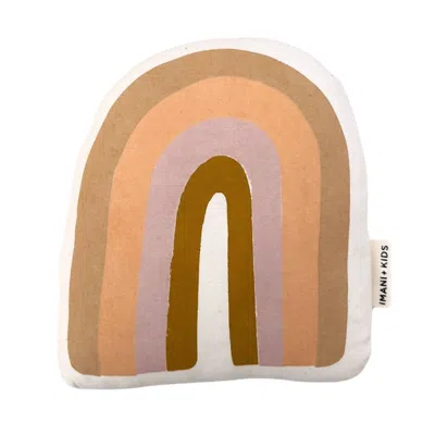 Imani Collective Lucky Rainbow Canvas Pillow In Beige In Multi