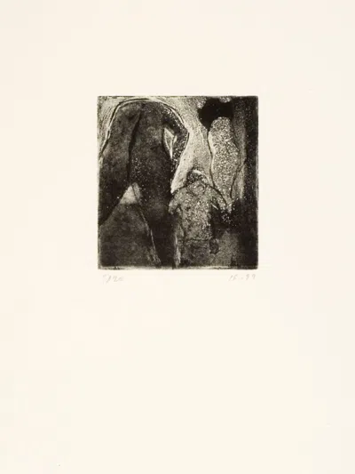 Imelda Ferrer ''sin Título (culo Negro)'' Engraving On Paper, 15'' X 11'' In Neutral