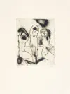Imelda Ferrer ''tres Bañistas'' Engraving On Paper, 15'' X 11'' In Neutral