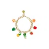 I'mmany London Women's Garden Produce Glass Vegetable Charm Chain Bracelet