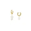I'mmany London Women's Mushroom Drop Hoop Earring, 18k Gold Vermeil In Yellow