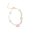 I'mmany London Women's Pink / Purple Cherry Pie Gemstone & Freshwater Pearl Bracelet