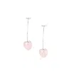 I'mmany London Women's Pink / Purple Iridescent Cherry Drop Earrings In Pink With Sterling Silver Stems