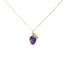I'mmany London Women's Pink / Purple Organic Gemstone Fruit Pendant Necklace, Amethyst Grapes