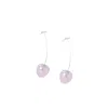 I'mmany London Women's Purple Iridescent Cherry Drop Earrings In Lilac With Sterling Silver Stems In Purple