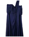 Immediate Apparel Women's Alex Evening One Shoulder Strap Chiffon Gown In Navy In Blue