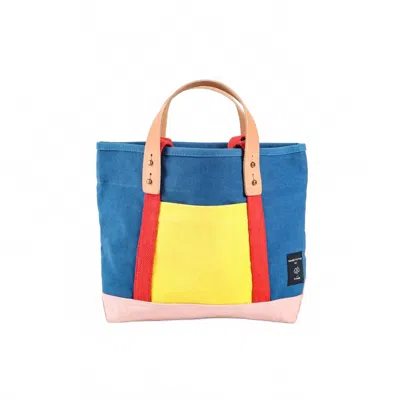 Immodest Cotton Colorblock Lunch Tote In Multi