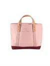 Immodest Cotton Colorblock Lunch Tote In Pink/plum In Multi